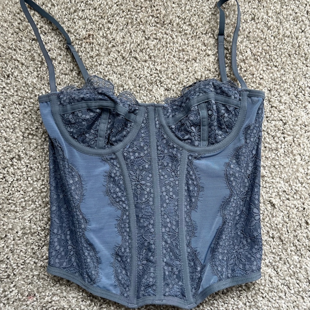 Urban Outfitters blue corset top